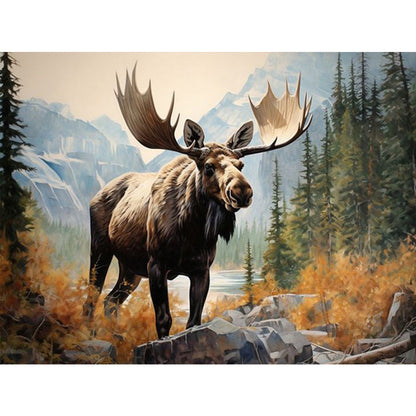 Moose - Full Round Drill Diamond Painting 40*30CM