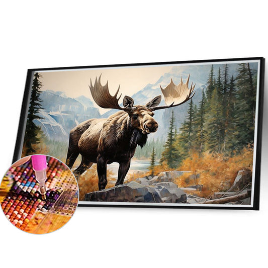 Moose - Full Round Drill Diamond Painting 40*30CM
