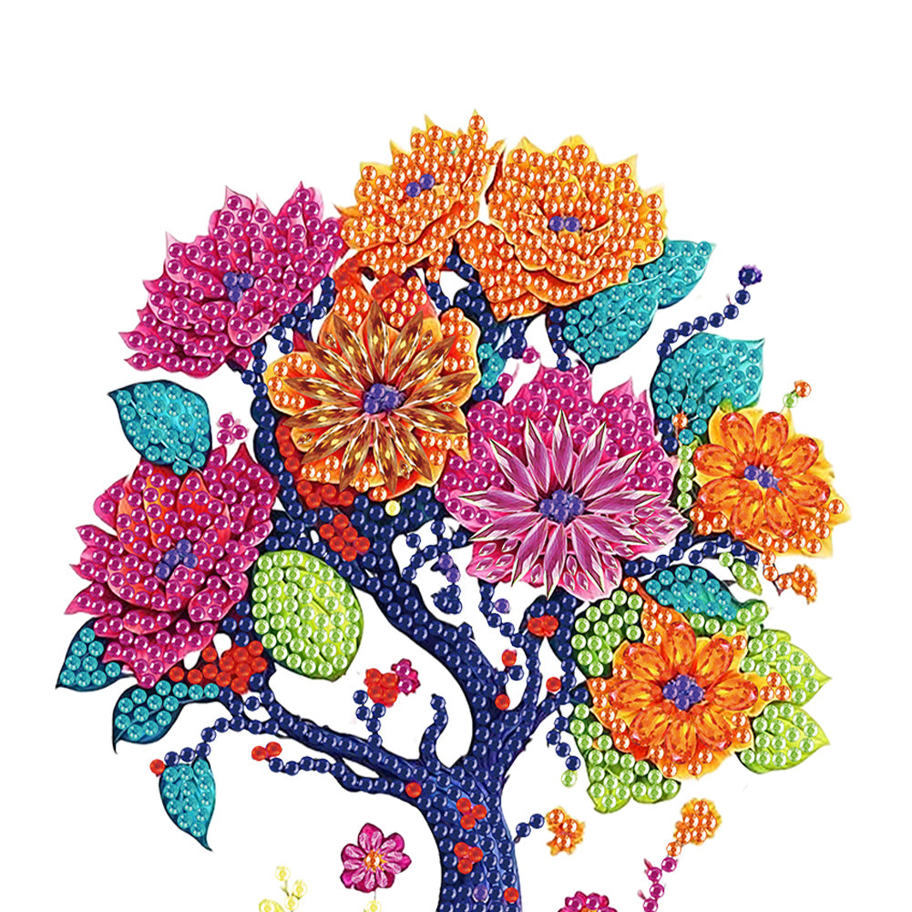 Flower Tree Special Shape Desktop Diamond Art Kits for Home Office Desktop Decor