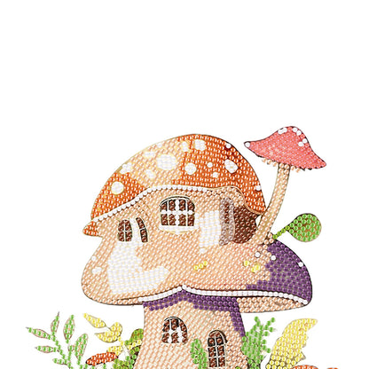 Mushroom House Round Diamond Painting Tabletop Ornaments for Office Decor (#2)