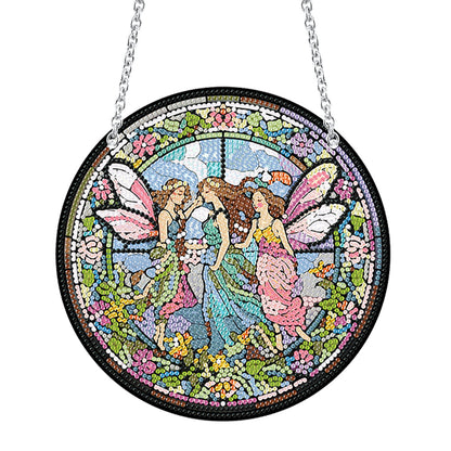 Acrylic Butterfly Elf Single-Sided Diamond Painting Dots Pendant 20x20cm (#2)