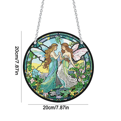 Acrylic Butterfly Elf Single-Sided Diamond Painting Dots Pendant 20x20cm (#4)