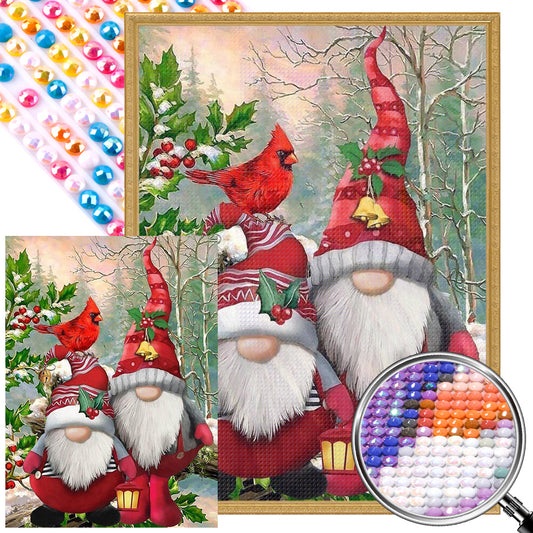 Christmas Gnome - Full Round AB Drill Diamond Painting 40*55CM