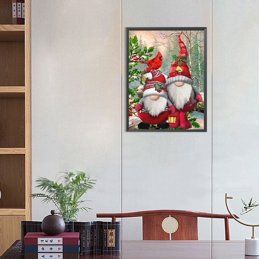 Christmas Gnome - Full Round AB Drill Diamond Painting 40*55CM