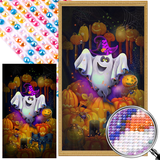 Halloween Trick Or Treaters - Full Round AB Drill Diamond Painting 40*70CM