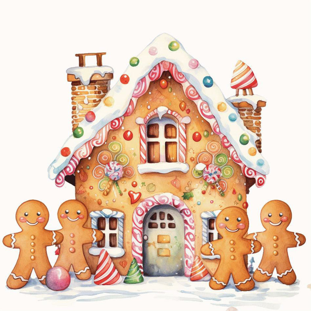 Christmas Cookie House - Full Round Drill Diamond Painting 30*30CM