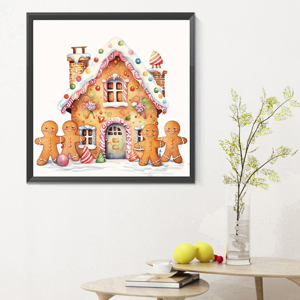 Christmas Cookie House - Full Round Drill Diamond Painting 30*30CM