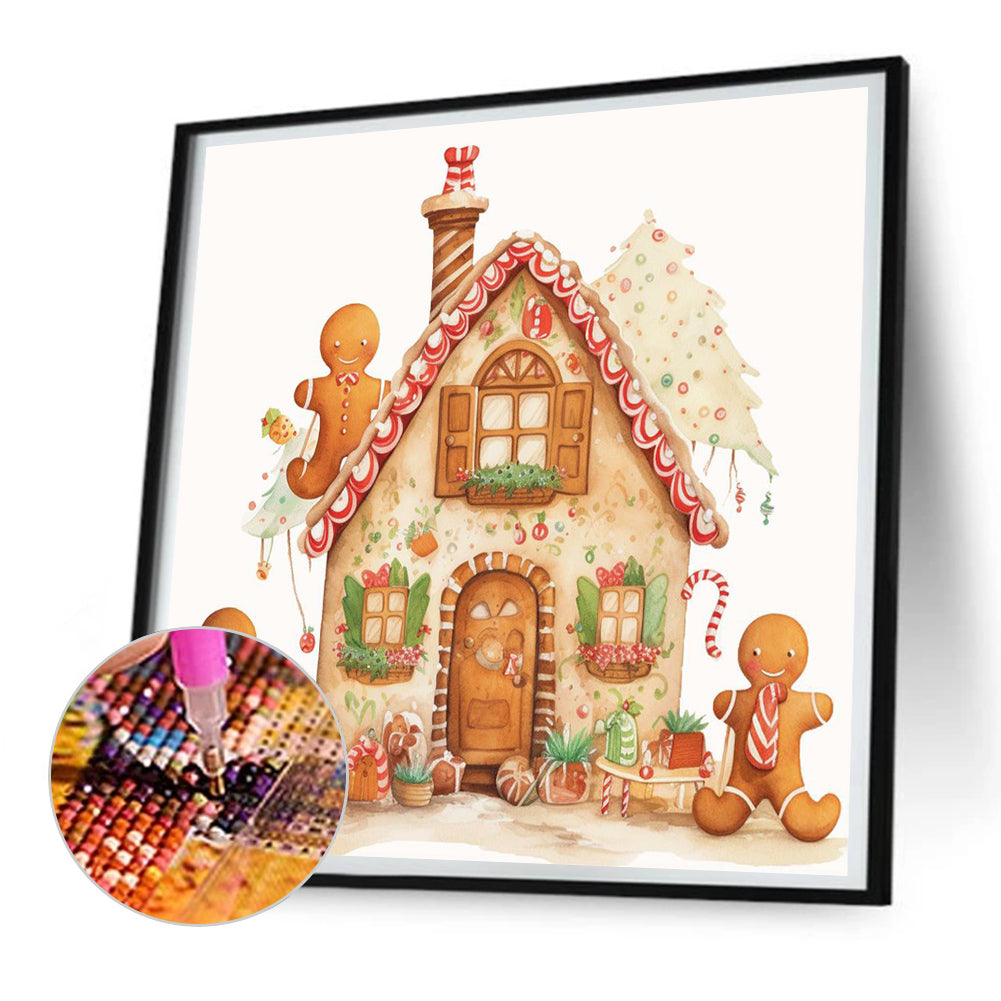 Christmas Cookie House - Full Round Drill Diamond Painting 30*30CM