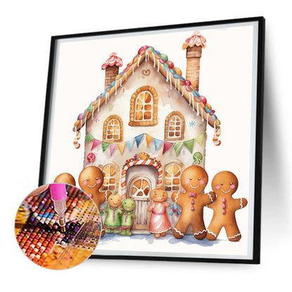 Christmas Cookie House - Full Round Drill Diamond Painting 30*30CM