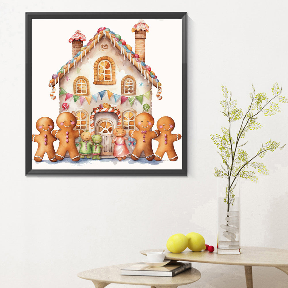 Christmas Cookie House - Full Round Drill Diamond Painting 30*30CM