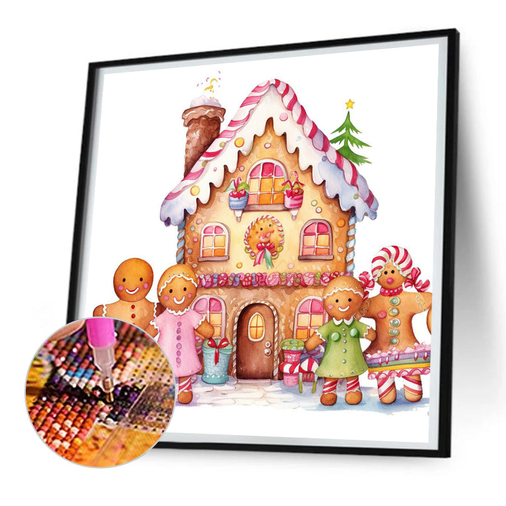 Christmas Cookie House - Full Round Drill Diamond Painting 30*30CM