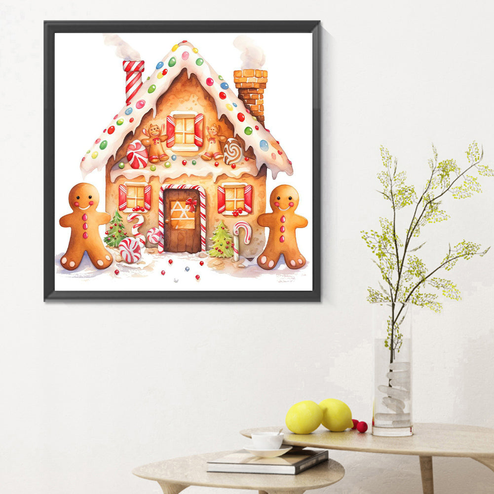 Christmas Cookie House - Full Round Drill Diamond Painting 30*30CM