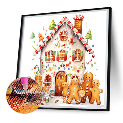 Christmas Cookie House - Full Round Drill Diamond Painting 30*30CM