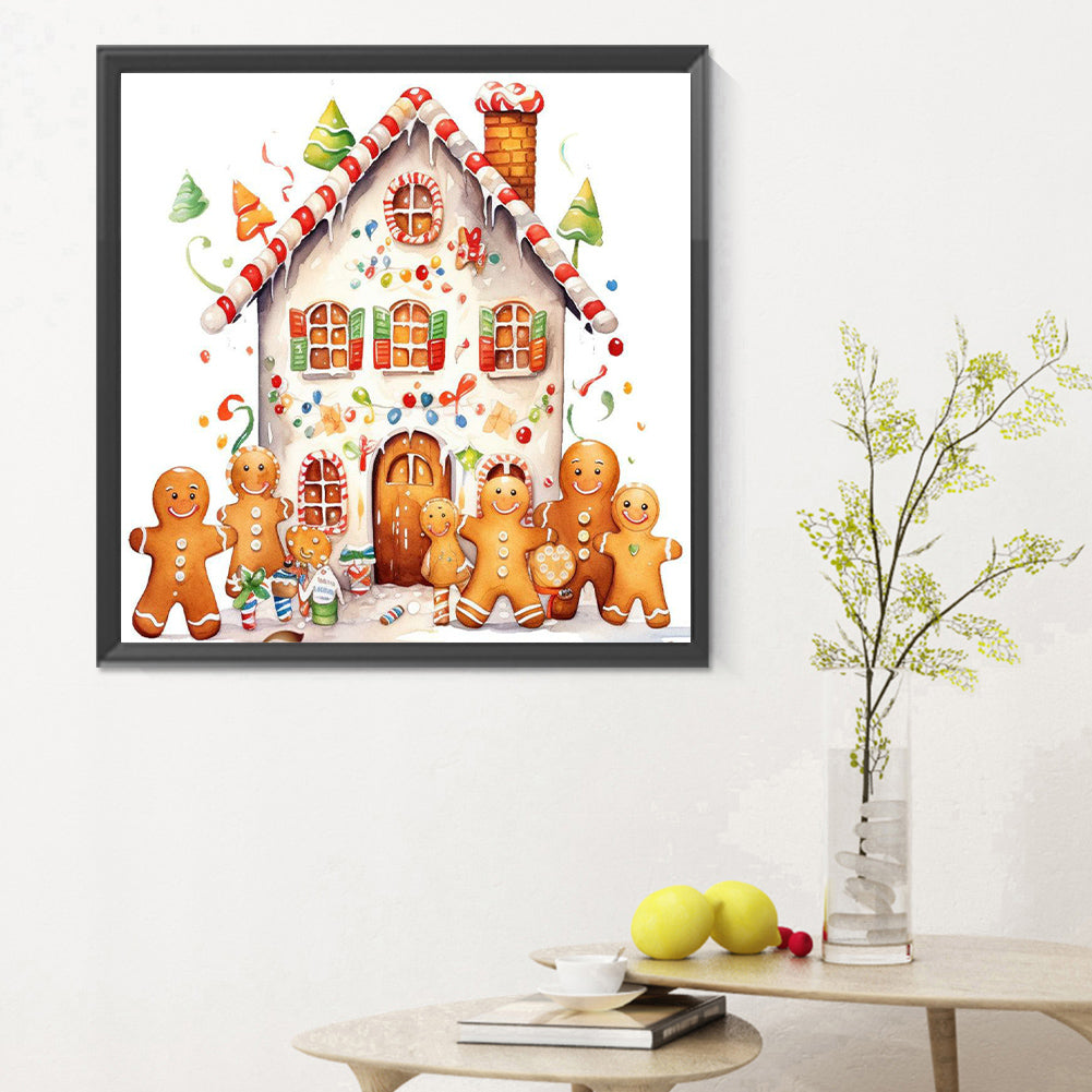 Christmas Cookie House - Full Round Drill Diamond Painting 30*30CM