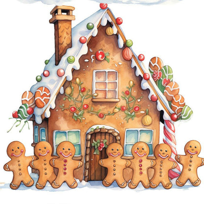 Christmas Cookie House - Full Round Drill Diamond Painting 30*30CM