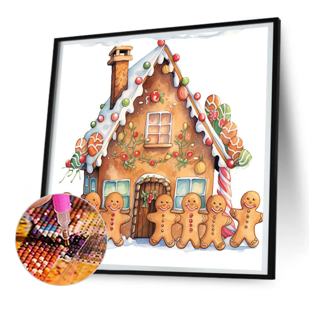 Christmas Cookie House - Full Round Drill Diamond Painting 30*30CM