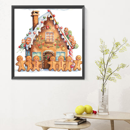 Christmas Cookie House - Full Round Drill Diamond Painting 30*30CM