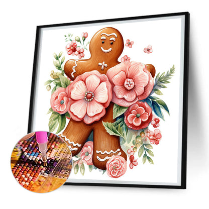 Christmas Cookie Man - Full Round Drill Diamond Painting 30*30CM