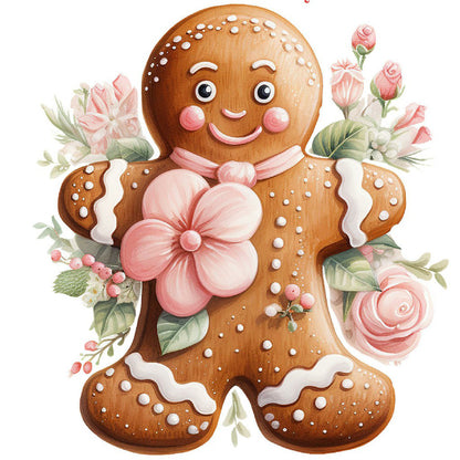 Christmas Cookie Man - Full Round Drill Diamond Painting 30*30CM