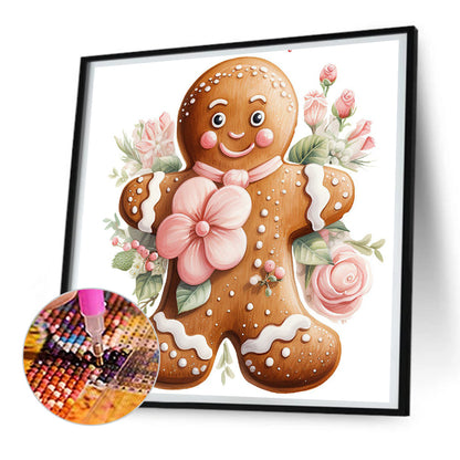 Christmas Cookie Man - Full Round Drill Diamond Painting 30*30CM