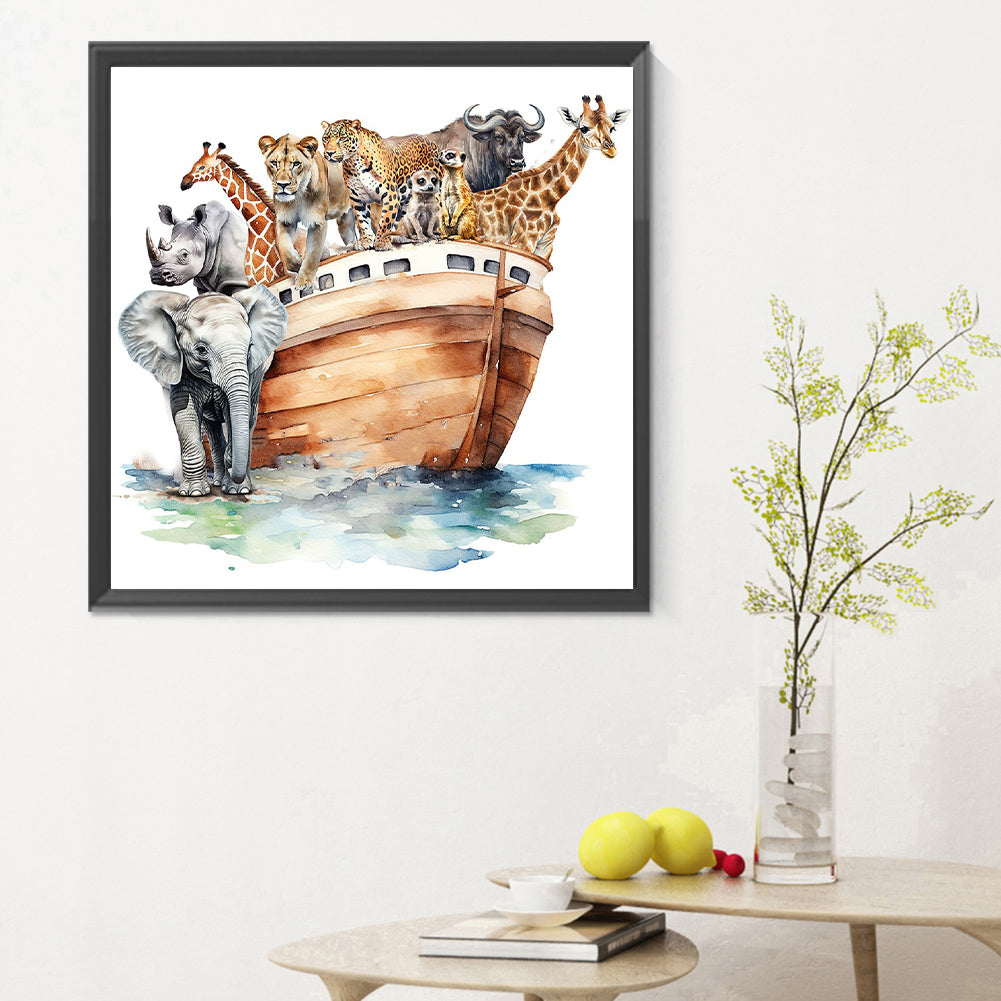 Noah'S Ark Animals - Full Round Drill Diamond Painting 30*30CM
