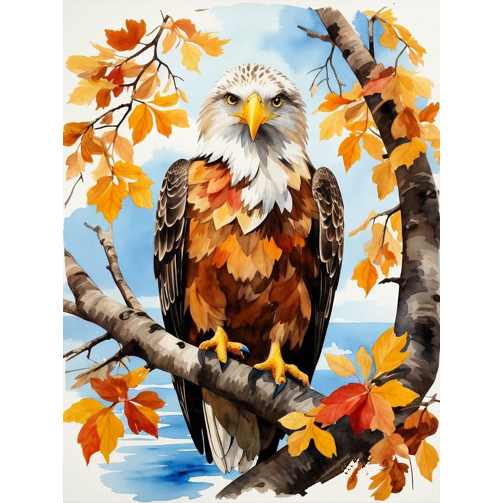 Wood Eagle - Full Round Drill Diamond Painting 30*40CM