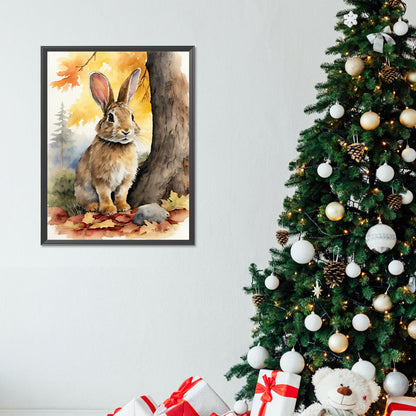 Woods Rabbit - Full Round Drill Diamond Painting 30*40CM