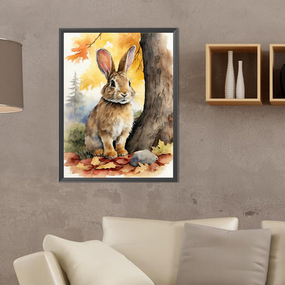 Woods Rabbit - Full Round Drill Diamond Painting 30*40CM