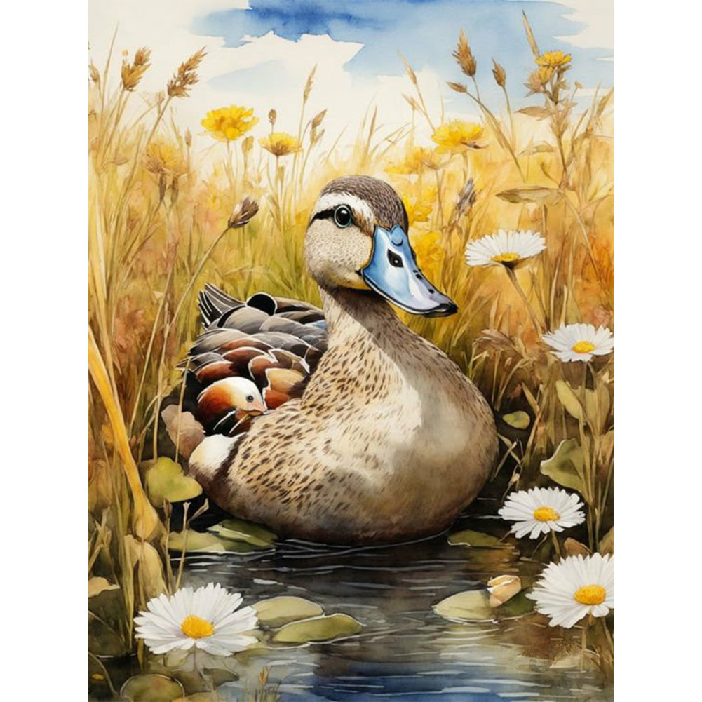 Wood Duck - Full Round Drill Diamond Painting 30*40CM