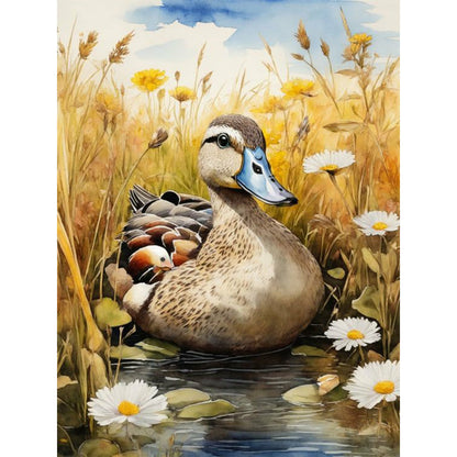 Wood Duck - Full Round Drill Diamond Painting 30*40CM