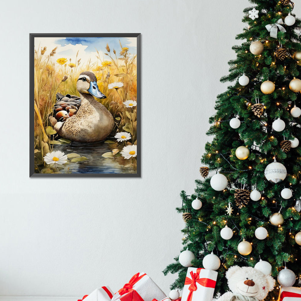Wood Duck - Full Round Drill Diamond Painting 30*40CM