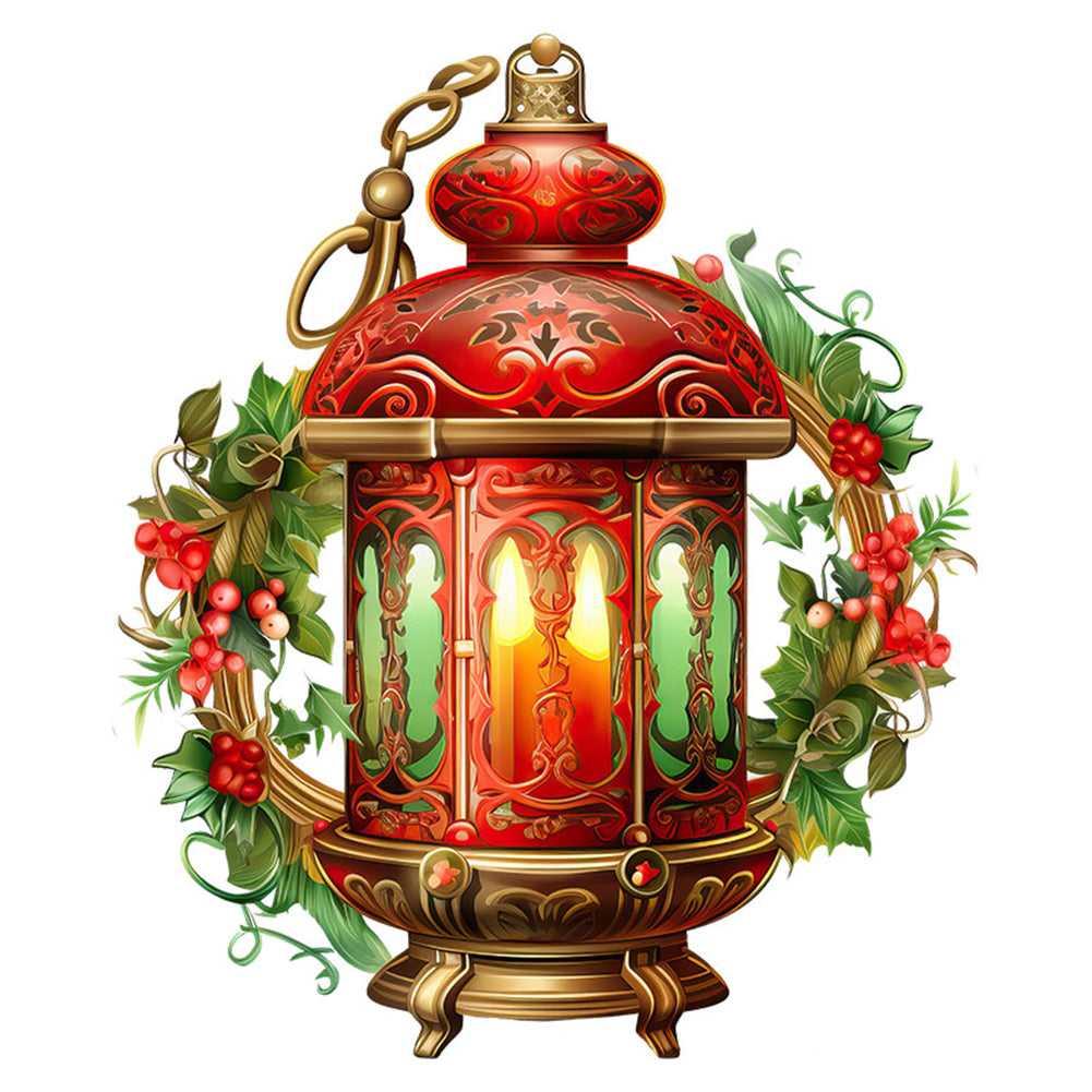 Christmas Lantern - 11CT Stamped Cross Stitch 50*50CM