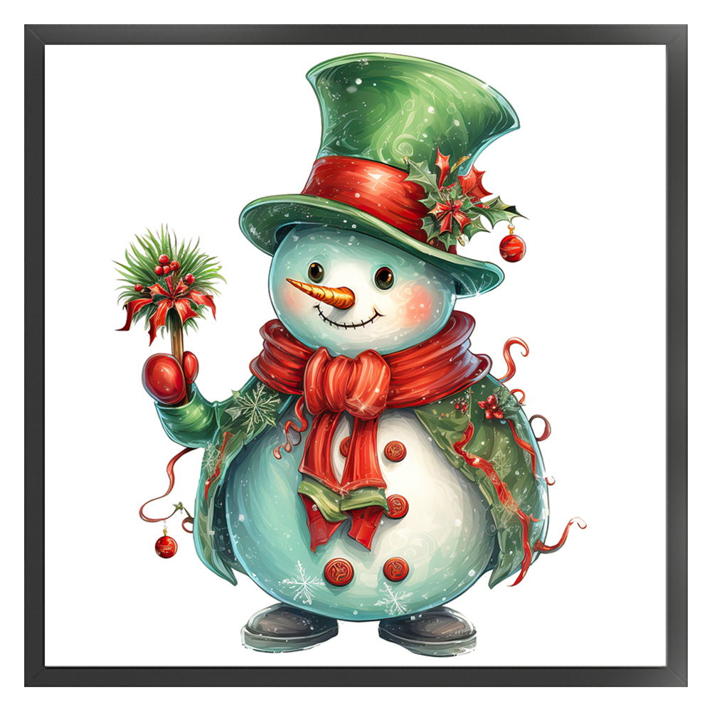 Christmas Snowman - 11CT Stamped Cross Stitch 50*50CM