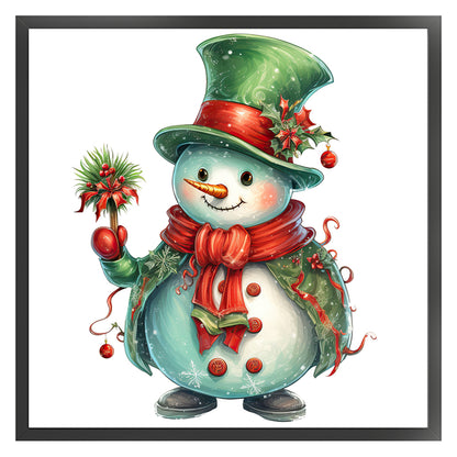 Christmas Snowman - 11CT Stamped Cross Stitch 50*50CM