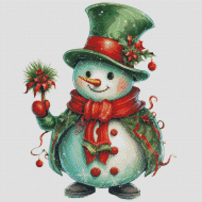 Christmas Snowman - 11CT Stamped Cross Stitch 50*50CM