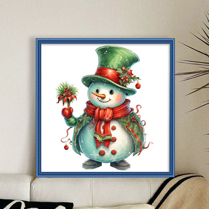 Christmas Snowman - 11CT Stamped Cross Stitch 50*50CM