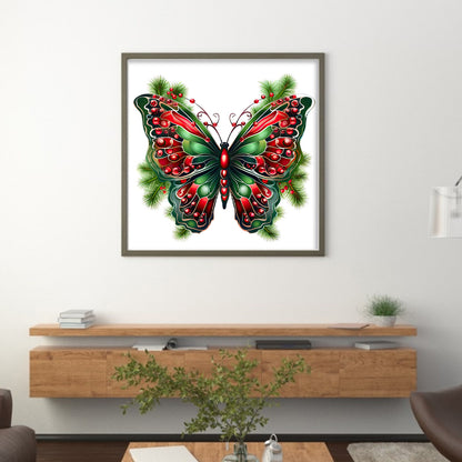 Retro Christmas Butterfly - 11CT Stamped Cross Stitch 50*50CM