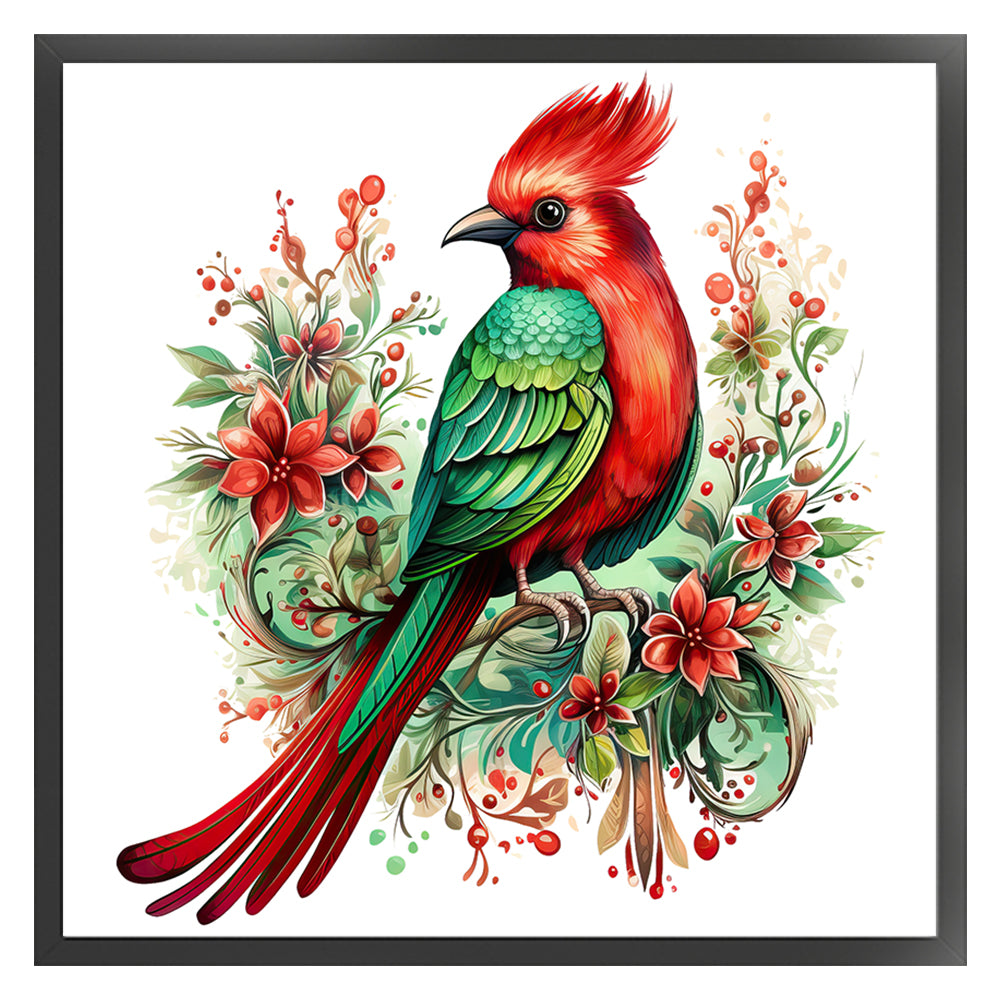 Retro Christmas Quetzal Bird - 11CT Stamped Cross Stitch 50*50CM