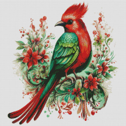 Retro Christmas Quetzal Bird - 11CT Stamped Cross Stitch 50*50CM