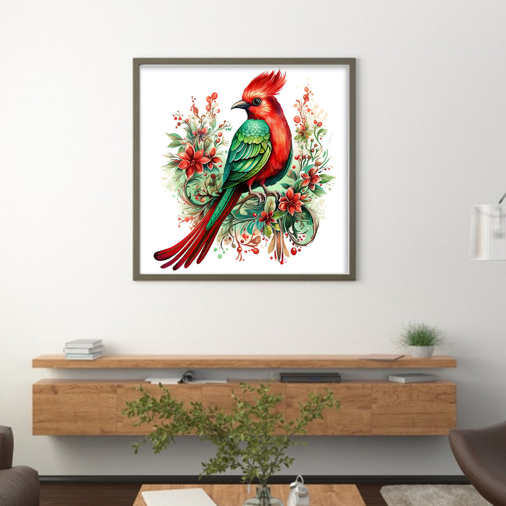 Retro Christmas Quetzal Bird - 11CT Stamped Cross Stitch 50*50CM