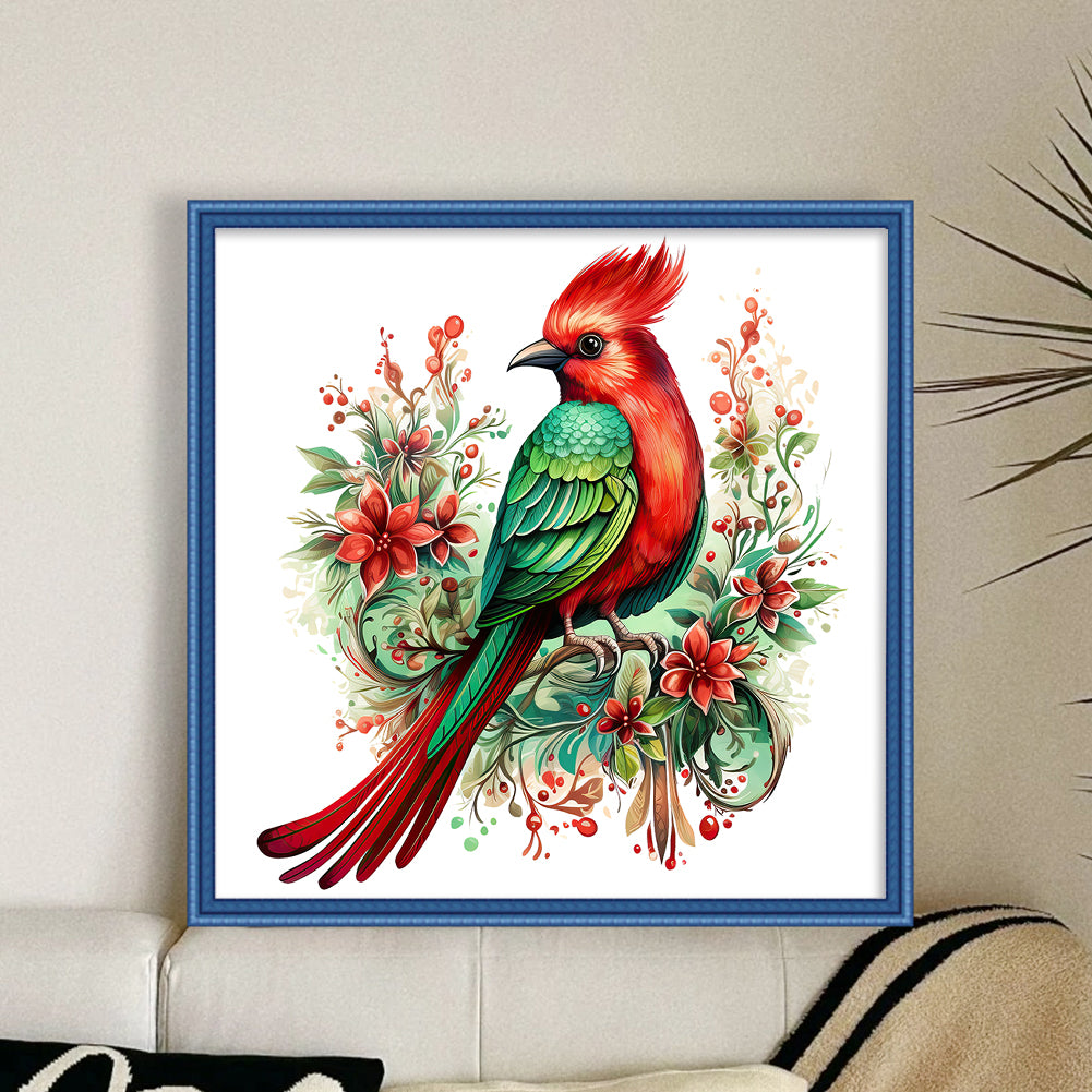 Retro Christmas Quetzal Bird - 11CT Stamped Cross Stitch 50*50CM