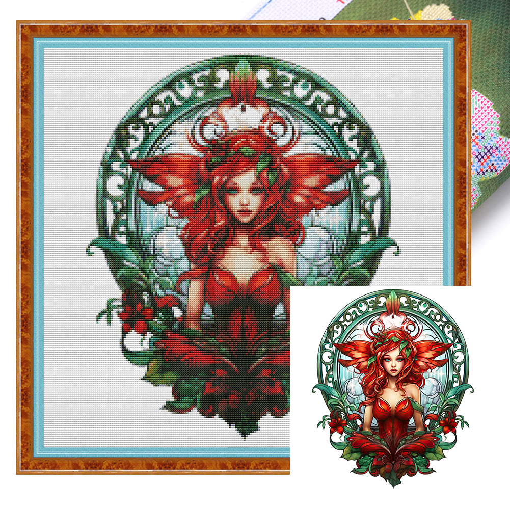 Christmas Fairy - 11CT Stamped Cross Stitch 50*50CM