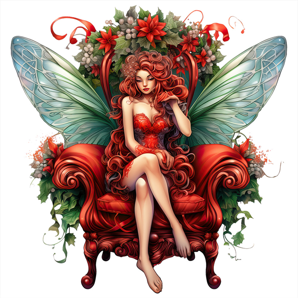 Christmas Fairy - 11CT Stamped Cross Stitch 50*50CM