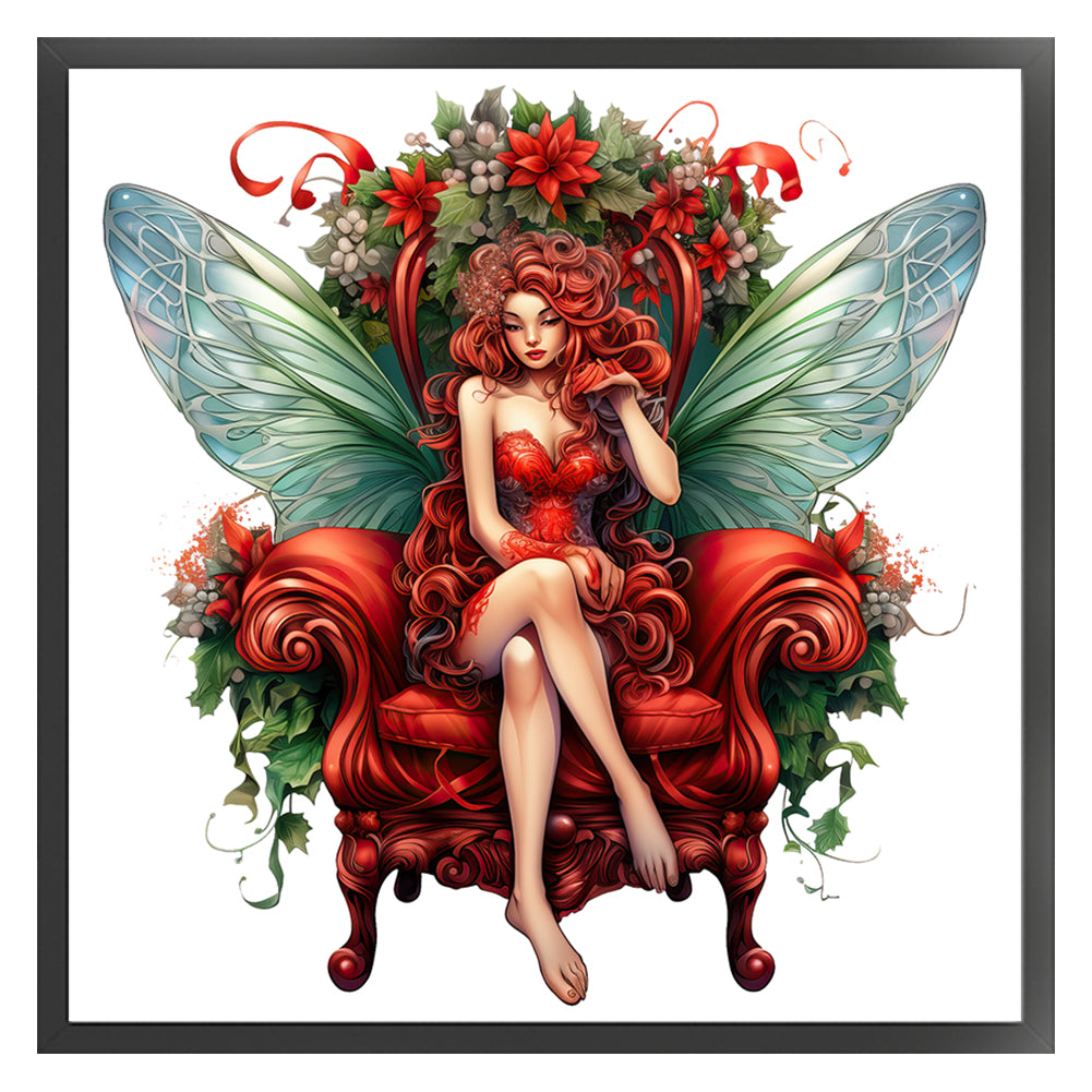 Christmas Fairy - 11CT Stamped Cross Stitch 50*50CM