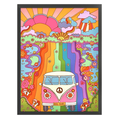 Colorful Truck - 11CT Stamped Cross Stitch 50*65CM