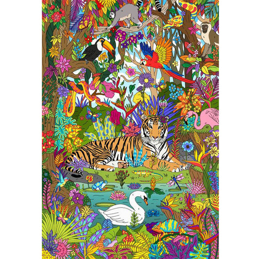 Colorful Animals - 11CT Stamped Cross Stitch 50*70CM