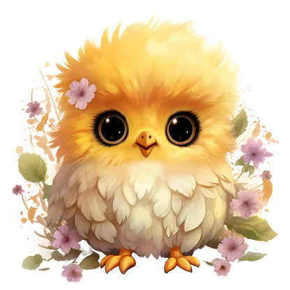 Flower Animal Chick - Full Round Drill Diamond Painting 30*30CM