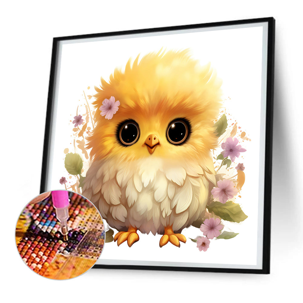 Flower Animal Chick - Full Round Drill Diamond Painting 30*30CM