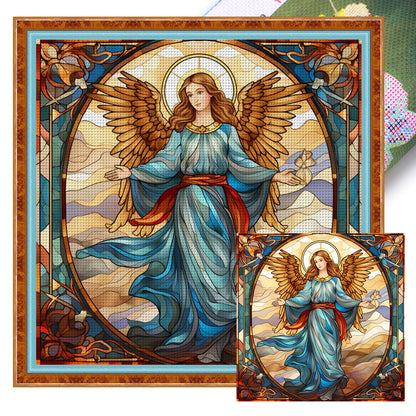 Glass Painting-Madonna - 11CT Stamped Cross Stitch 40*40CM