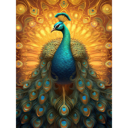 Gorgeous Peacock - Full Round Drill Diamond Painting 30*40CM